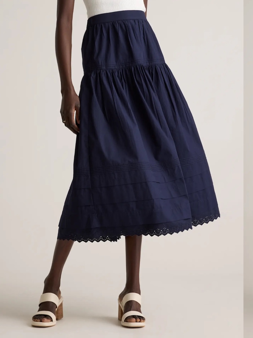 Quince Navy Maxi Skirt - Picture 3 of 7
